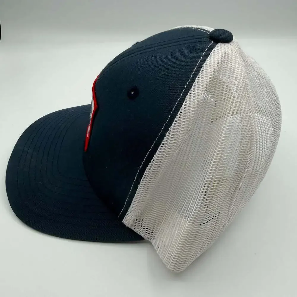 The Classics Yupoong Auburn Alabama 1836 Patch Navy White Mesh Trucker Hat